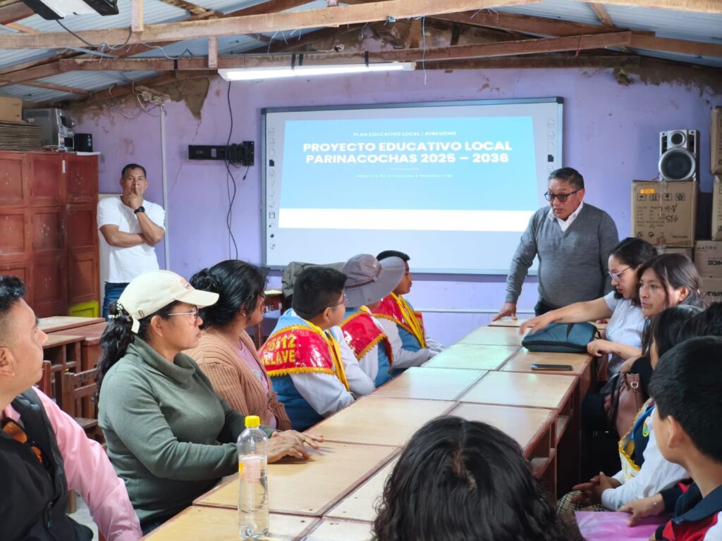 REUNIÓN TÉCNICA PARA LA FORMULACIÓN DEL PROYECTO EDUCATIVO LOCAL PARINACOCHAS – PEL AL 2036.